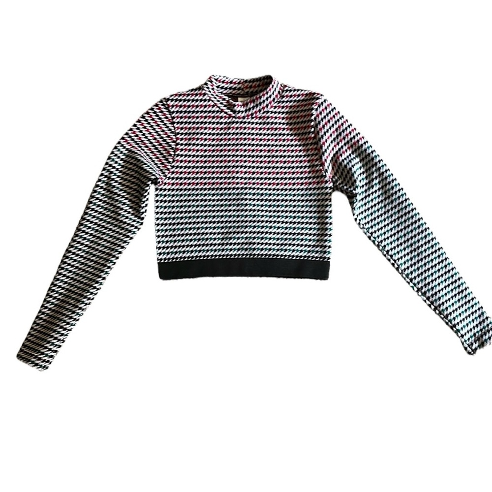 Fabletics Camryn Houndstooth Seamless Long Sleeve Top